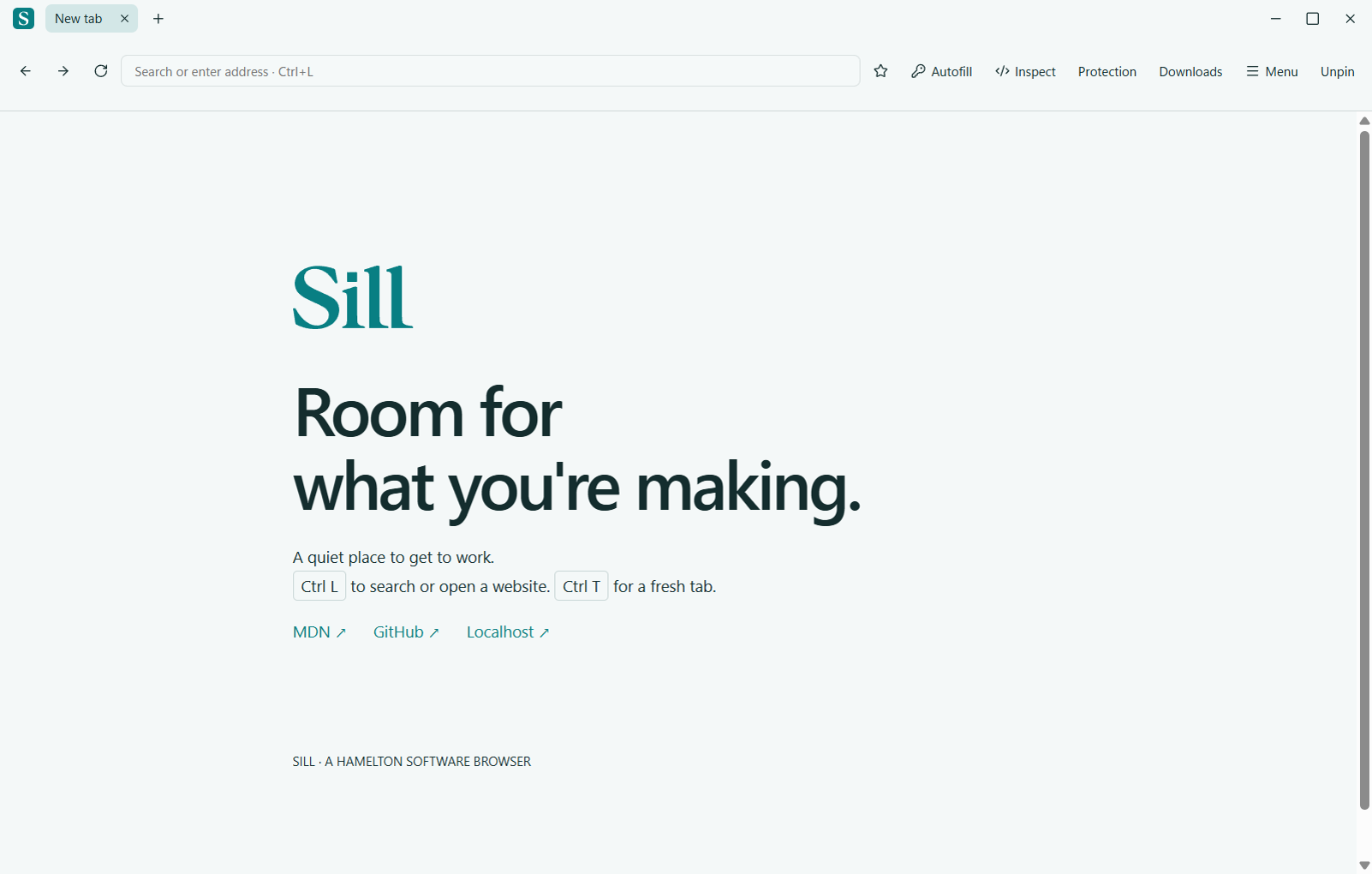 Sill Browser interface